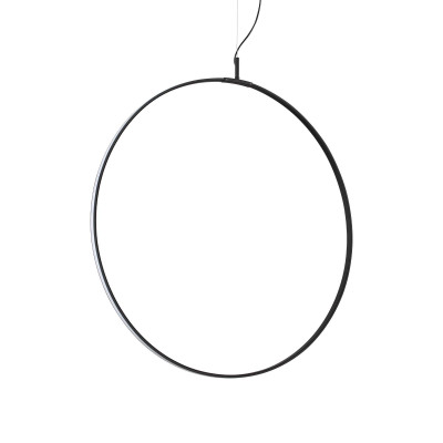 Ideal Lux - Circle - Circus SP D74 - Suspension circulaire LED - Noir - LS-IL-291406 - Blanc chaud - 3000 K - Diffuse
