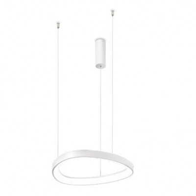 Lampadaire moderne extérieur LED FITY en PVC blanc translucide