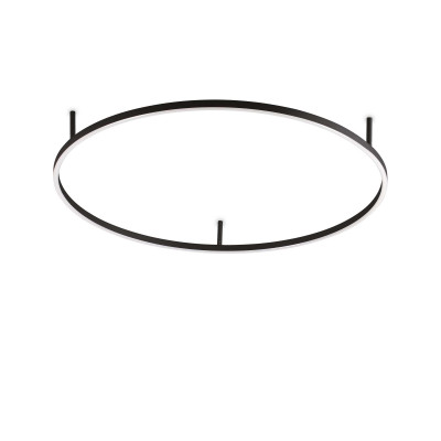 Ideal Lux - Circle - Oracle PL L round - Grand plafonnier rond - Noir mat - LS-IL-266022 - Blanc chaud - 3000 K - Diffuse
