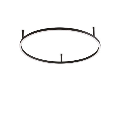 Ideal Lux - Circle - Oracle PL M round - Plafonnier rond moyen - Noir mat - LS-IL-266008 - Blanc chaud - 3000 K - Diffuse
