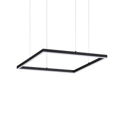 Ideal Lux - Circle - Oracle Slim S square LED - Suspension rectangulaire - Noir - LS-IL-259161 - Blanc chaud - 3000 K - Diffuse