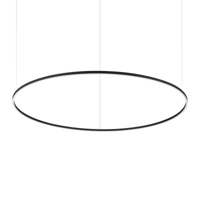 Ideal Lux - Circle - Oracle Slim XL Round LED - Suspension en forme d'anneau - Noir mat - LS-IL-285061 - Blanc chaud - 3000 K - Diffuse