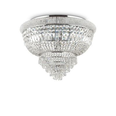 Ideal Lux - Diamonds - Dubai PL24 - Plafonnier en cristal - Chrome - LS-IL-243566