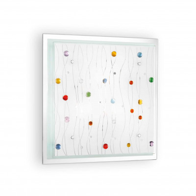 Ideal Lux - Essential - Ocean PL3 - Plafonnier décorée avec des boutons de verre - Multicolore - LS-IL-091013