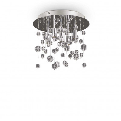 Ideal Lux - Luxury - Neve PL5 - Lampe de plafond cinque lumières avec sphéres en verre - Chrome - LS-IL-094687