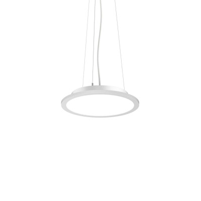 Ideal Lux - Minimal - Fly Slim SP D35 - Suspension circulaire LED - Blanc - 88°