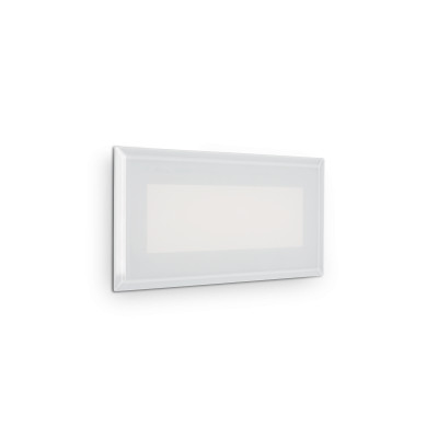 Ideal Lux - Outdoor - Indio Recessed FA L LED - Spot de chemin mural à encastrer - Blanc - LS-IL-255804 - Blanc chaud - 3000 K - Diffuse