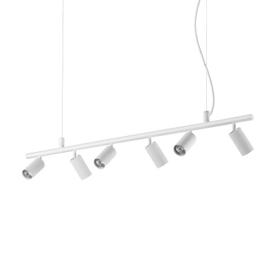 Ideal Lux - Tube - Dynamite SP6 - Lampe suspension 6 lumières - Blanc - LS-IL-231433