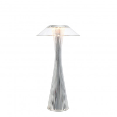 Kartell - Table Lights - Space TL outdoor - Lampe de table design d'extérieur - Chrome - LS-KA-09225XX - Très chaud - 2700 K - Diffuse