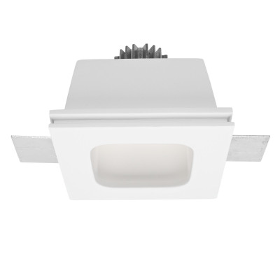 Linea Light - Gypsum - Gypsum QRD FA LED - Spot encastrable au plafond en plâtre - Blanc - LS-LL-8870 - Blanc chaud - 3000 K - Diffuse