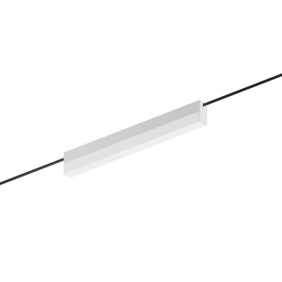 Linea Light - Systèmes et câbles - Iota-C M - Lampe sur cables - Blanc gaufré RAL  9003 - LS-LL-9857 - Blanc chaud - 3000 K - Diffuse