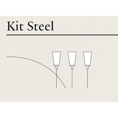 Lodes - Kelly - Kit Steel - Kit pour lampe à suspension - Chrome/Blanc - LS-ST-999A01-4000