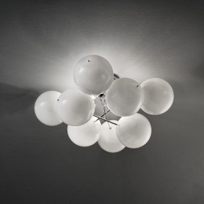 Metal Lux - Atom - Atom PL 4L - Lampe de plafond avec lumières sphèriques - Blanc - LS-ML-255-360-02