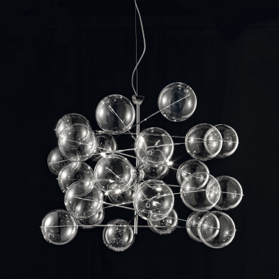 Metal Lux - Atom - Atom SP 8L - Lampe suspension 8 lumières - Cristal - LS-ML-255-180-01