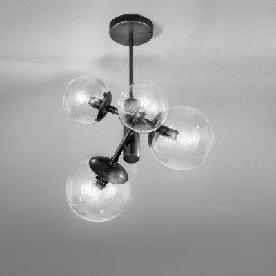 Metal Lux - Bubble - Global SP 4L - Suspension design à quattre lumières - Noir - LS-ML-262-150-03