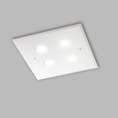 Metal Lux - Professional - Dado PL 4L - Plafonnier carré moderne à quatre lumières - Blanc - LS-ML-259-340-02