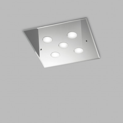 Metal Lux - Professional - Dado PL 5L Square - Plafonnier carré en verre - Miroir - LS-ML-259-350-01