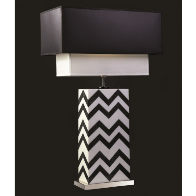 More Brands - Laudarte - Zig Zag TL - Lampe de table élégante - Noir/Blanc - LS-LA-zig-zag-x9