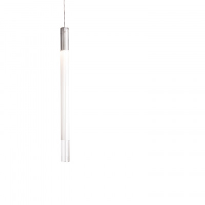 Nemo - Tubes - Ilium SP M - Lampe suspension avec diffuseur tubulaire - Aluminium/Opalin - LS-NL-ILI-HHC-51