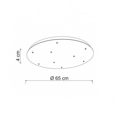 Sikrea - Accessoires - Rosone R 9L - Rosace ronde pour sept lampes