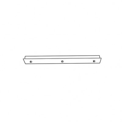 Sikrea - Accessoires - Rosone Rec 3L LED - Rosace de plafond pour trois lampes - Blanc opaque - LS-SI-4699