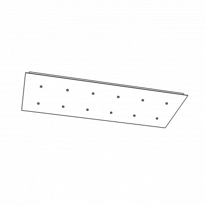 Sikrea - Accessoires - Rosone Rect 12L LED - Rosace pour système modulaire - Blanc opaque - LS-SI-0839