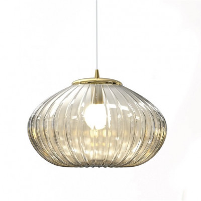 Sikrea - Glass - Alfea SP - Lampe à suspension en verre soufflé - Verre artistique/ambre - LS-SI-4974