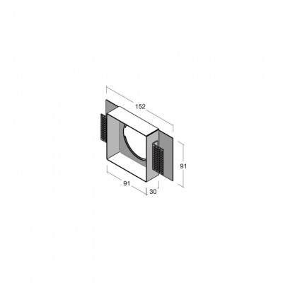 tech-LAMP - Accessoires - Controcassa 0022 - Boîte d'encastrement pour Arko et Zaran Trimless S - Blanc - LS-01-305000022