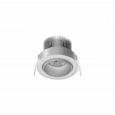 tech-LAMP - Spots orientables - Angar FA Round - Spot encastrable orientable ronde 5,1W - Gris béton clair