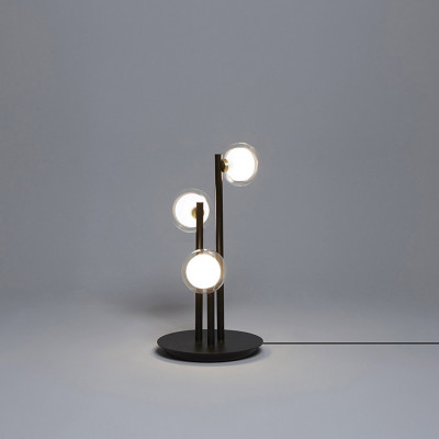 Tooy - Ball - Nabila TL 3L - Lampe de table design - Cristal/Lation - LS-TO-552.33.C2-C41