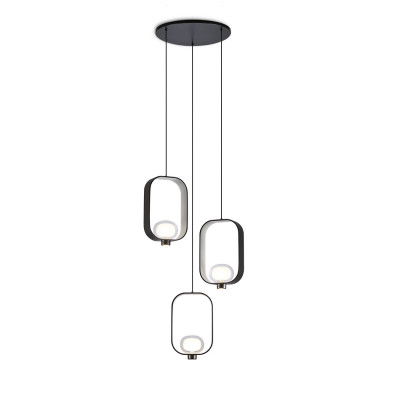 Tooy - Lantern - Filipa SP 3L - Suspension design trois lumières - Gris sable - LS-TO-555.13.C74-C46