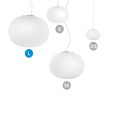 Vistosi - Lucciola - Lucciola SP L LED - Suspension moderne - Blanc satiné - LS-VI-LUCCISP000GFFNI-BCSTL221CE - Très chaud - 2700 K - Diffuse