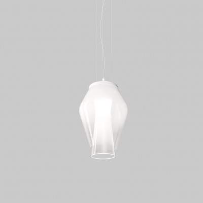 Vistosi - Withwhite - Anisette SP - Lampe à suspension en verre blanc - Blanc opaque - LS-VI-ANISESP000000BO-BCSFE271CE