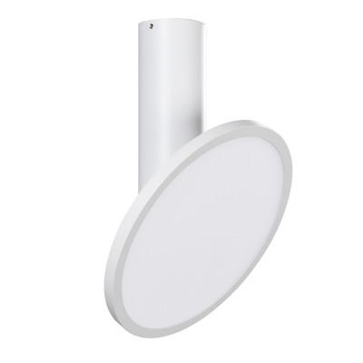 ACB - Illuminazione tecnica - Morgan PL LED - Lampada a soffitto orientabile - Bianco opaco - LS-AC-P384610B - Bianco caldo - 3000 K - 120°
