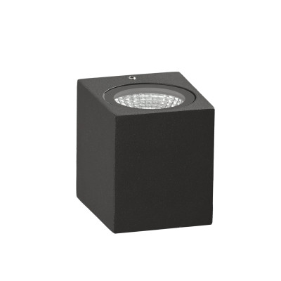 ACB - Illuminazione per esterni - Okra AP 8 LED - Lampada da parete in alluminio a una luce - Antracite - LS-AC-A204110GR - Bianco caldo - 3000 K - 60°