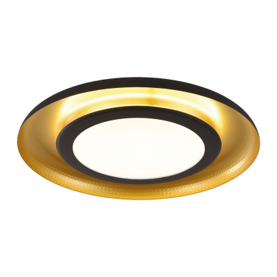 ACB - Lampade moderne - Shiitake PL LED - Plafoniera/applique moderna - Nero / oro - LS-AC-P374060NO - Bianco caldo - 3000 K - 120°