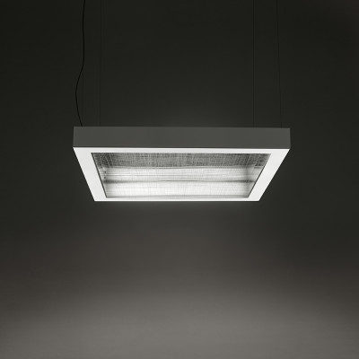 Artemide - Colored Lighting - Altrove SP LED - Lampada a sospensione quadrata - Cromo - LS-AR-1340150APP - Bianco caldo - 3000 K - Diffusa