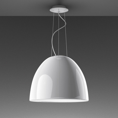 Artemide - Nur - Nur Gloss SP LED - Sospensione moderna a cupola - Bianco glossy - LS-AR-A243400APP - Super Caldo - 2700 K - Diffusa