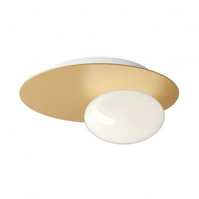 Elesi Luce - Iconic&Narciso - Bianca AP PL 32 LED - Applique e plafoniera di design rotonda grande - Oro - Diffusa