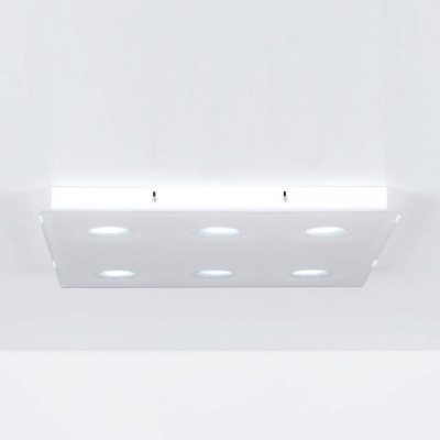 Emporium - Domino - Domino PL 6 - Lampada da soffitto a sei luci - Bianco - LS-EM-CL696-10