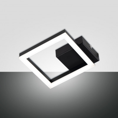 Fabas Luce - Arms - Bard AP LED - Applique e plafoniera quadrata - Nero - LS-FL-3394-24-101 - Bianco caldo - 3000 K - Diffusa