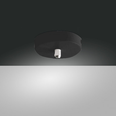 Fabas Luce - Lampade componibili - Rosone tondo 1L - Rosone rotondo per una lampada - Nero - LS-FL-3481-57-101