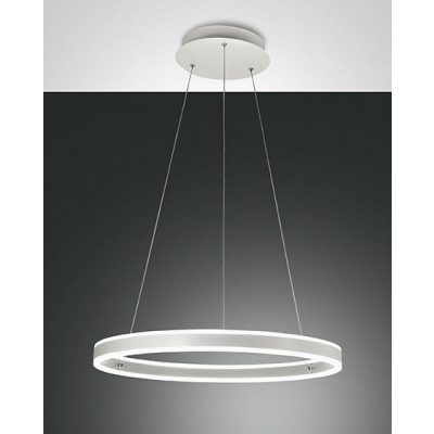 Fabas Luce - MultiLight - Palau SP S LED - Sospensione circolare LED - Bianco - LS-FL-3743-40-102 - Bianco caldo - 3000 K - Diffusa