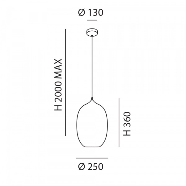 Fabas Luce - Infinity SP L - Lampadario in vetro