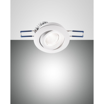 Fabas Luce - Soul - Sigma-2 R FA LED - Faretto orientabile rotondo - Bianco - LS-FL-3445-72-343 - Bianco caldo - 3000 K - Diffusa