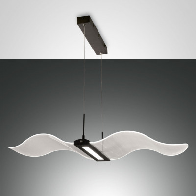 Fabas Luce - Vela - Fenice SP - Lampadario moderno LED - Nero - LS-FL-3674-45-101 - Bianco caldo - 3000 K - Diffusa