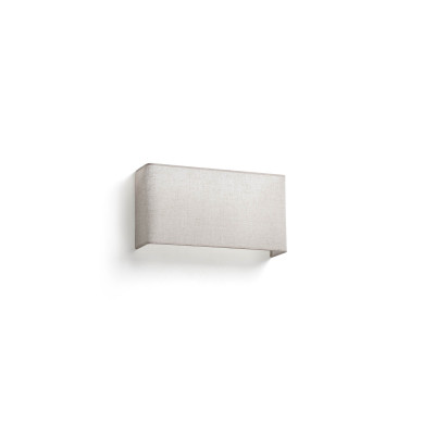 Faro - Indoor - Essential - Otton RCT Horizontal 2L - Lampada a parete in tessuto - Decoro effetto lino bianco - LS-FR-66401-107