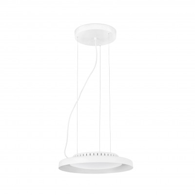 Faro - Indoor - Flash - Dolme SP LED - Lampadario moderno con diffusore rotondo - Bianco - LS-FR-64099 - Bianco caldo - 3000 K - Diffusa