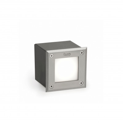 Faro - Outdoor - Tecno - Led-18 FA LED square - Faretto per esterni carrabile LED quadrato - Nichel opaco - Diffusa
