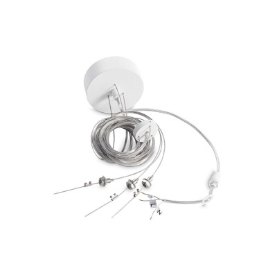 Ideal Lux - Accessori per lampade - Halo Kit Pendant - Kit di sospensione - Bianco - LS-IL-223247